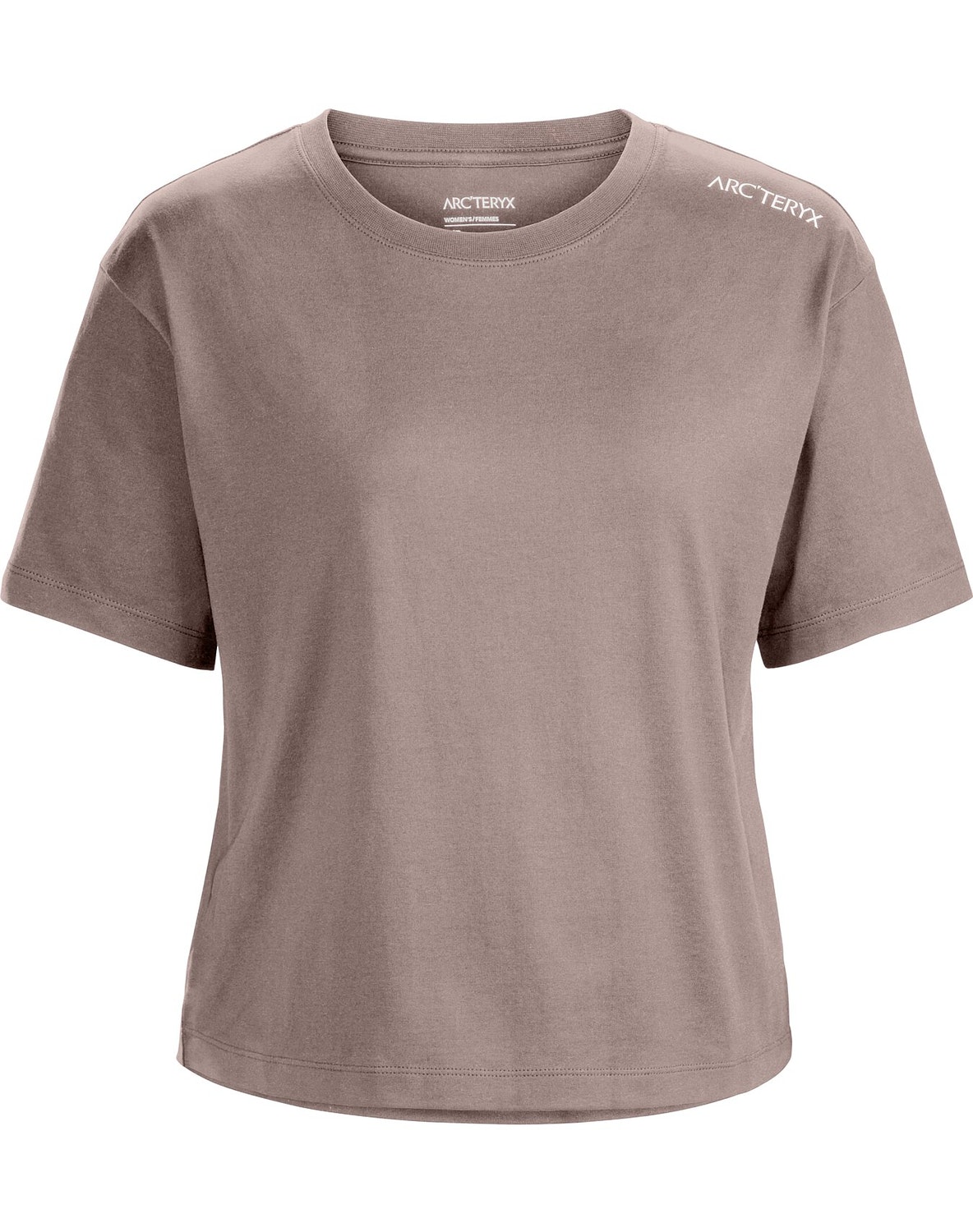 T-shirt Arc'teryx Off Center Crop Donna Profondo Beige - IT-51645179
